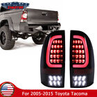 Tail Lights For 2005-2015 Toyota Tacoma LED Clear Lens Brake Signal Lamps Black 