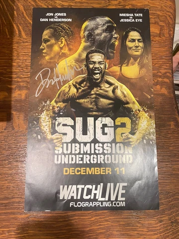 Submission Underground Poster Signed by Dan Henderson UFC Jon Jones Chael Sonnen Cover