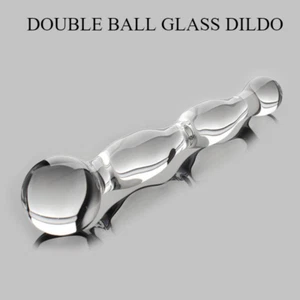 Crystal Glass Dildo Anal Bead Butt Plug G-Spot /P-Spot Stimulator For Men Women - Picture 1 of 6