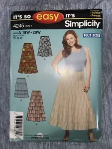 Simplicity 4245 Schnittmuster Plus Damen Gr. 18W - 28W Bauern Gypsy Rock - Bild 1 von 2