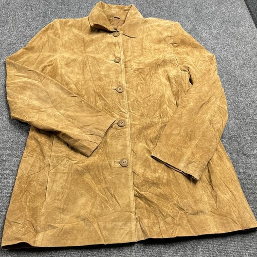 VETEMENTS Bernardo giacca donna cammello marrone manica lunga colletto pelle taglia M