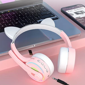 Wireless Headphones Bluetooth Headset Noise Cancelling Over Ear With Microphone - Photo 1/13