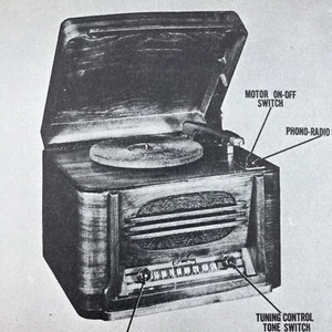 1947 Silvertone Phono Radio Model 6072 Wire Schematic Service Manual Vintage - Picture 1 of 2