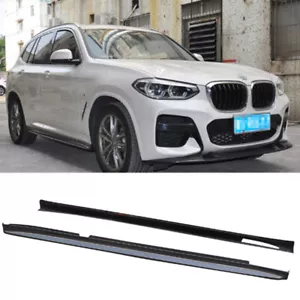Carbon Fiber 3D Style Side Skirts Lip For BMW G01 G02 X3M F97 X4M F98 2019-2021E - Picture 1 of 8