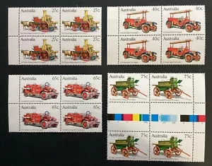 AUSTRALIA 1983 Fire Engines Set in Blocks of (4sets) mnh (A696) - Picture 1 of 2