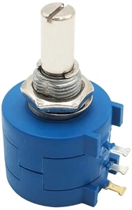 10KΩ 2W Multiturn Potentiometer, 10 Turns, Slotted Shaft, Panel Mount - Picture 1 of 5