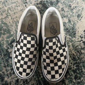 vans grey checkered