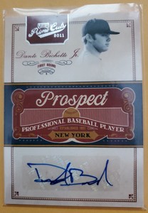 Dante Bichette Jr. 2011 Prime Cuts Prospect Signatures Silver Rookie Auto /299