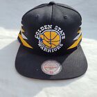 Mitchell & Ness Golden State Warriors NBA Snapback Black and Gold Hat Adjustable
