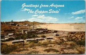 c1960s ARIZONA Greetings Postcard "The Copper State" Mining Scene / Panorama - Picture 1 of 2