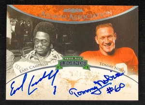 2008 Presseausweis Legenden - Earl Campbell Tommy Nobis Autogrammkarte #AA-ECTN /50 - Bild 1 von 2