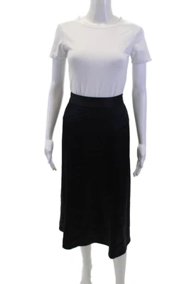 Elie Tahari Womens Pull On A Line Maxi Skirt Midnight Blue Black Size 10 - Image 1 of 4