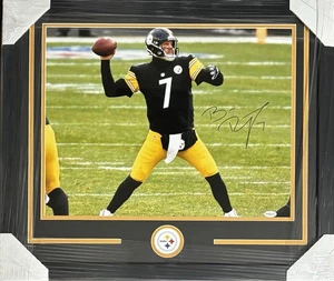 Pittsburgh Steelers Ben Roethlisberger Firmado Enmarcado 16x20 Lanzamiento TSE - Imagen 1 de 1