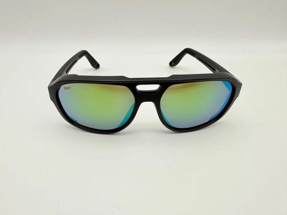 NEW Costa Del Mar STREET HEAT Polarized Sunglasses Matte Black/Green Mirror 580P - Image 1 of 4