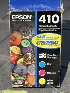 Epson 410 4 Stück Kombi Tintenpatronen Schwarz/Cyan/Magenta/Gelb Ex3/27 Offen Versiegelt - Bild 1 von 16