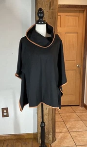 Poncho chal para mujer Voy negro talla grande pesada - Imagen 1 de 4