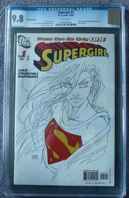Supergirl #1 | CGC 9.8 | Turner BW Sketch 2nd Print Variant | DC Comics 2005 - Image 1 of 2