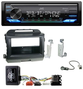 JVC Bluetooth DAB USB Lenkrad Autoradio für Kia Sportage 3 Navi 10-15 schwarz - Bild 1 von 10