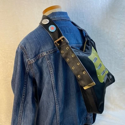 Y2K электрогитара сумочка, посылка новинка наплечная сумка, панк-рок гранж Дамская сумка - Изображение 1 из 4