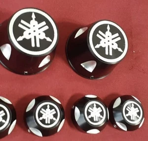 Yamaha Banshee ATV Stock Front Wheel And Rear Wheel Caps And Frame Caps YFZ 350 - Picture 1 of 1