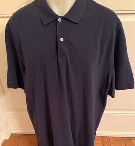 UnTUCKIT Polo Uomo 3XL Navy Manica Corta Pima Cotone Casual Golf - Foto 1 di 3