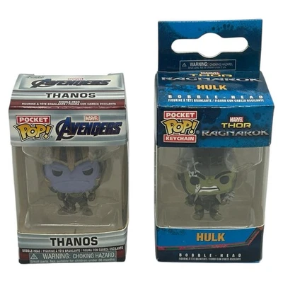 Funko Pop The Hulk Thor Ragnarok & Thanos Avengers Marvel Pocket Pop Brand New - Image 1 of 4