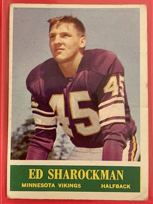 1964 Philadelphia Ed Sharockman #108 Vintage Football Minnesota Vikings - Image 1 of 2
