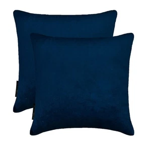 Marineblau Samt Überwurf Kissenbezüge, 16"x16" (2er Pack) - Marineblau Samt - Bild 1 von 9