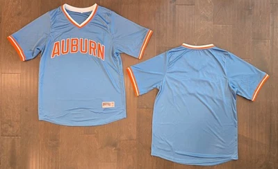 Auburn Tigers Stitched 1984 Vintage Powder Blue Baseball Pullover Batting Jersey - Image 1 of 4