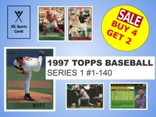 1997 TOPPS BASEBALL SERIES 1 #1-140~COMPLETE YOUR SET~YOU PICK~BUY 4 GET 2