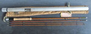 Vintage Hardy De Luxe Palakona 8' Split Cane Bamboo Fly Rod