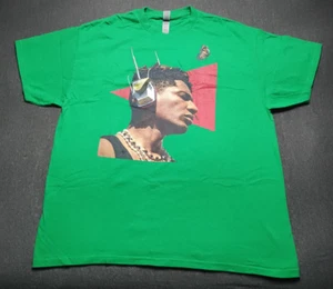 Camiseta Hip Hop Auriculares Verde Gráfico XL 80s 90s Streetwear Arte Estilo Camiseta - Imagen 1 de 5