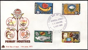 1972 Australia Primary Industries conjunto de 4 estampillas reales sin dirección FDC, en muy buen estado - Imagen 1 de 1