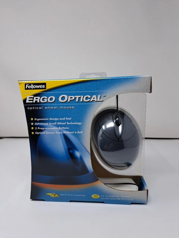 Vtg. Fellowes Ergo Optical Mouse #99935 - Image 1 of 4