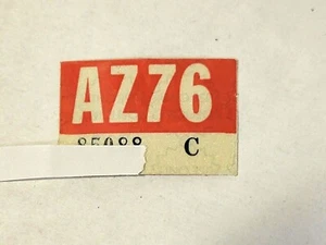 original NOS 1976 vtg ARIZONA License Plate STICKER Date TAB Tag AZ unused - Picture 1 of 2