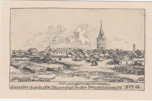 Postcard Lower Saxony Altwangerooge Destroyed Through Sturmflut - Picture 1 of 2