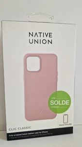 Custodia NATIVE UNION iPhone 12 Pro Max Clic classica vera pelle rosa nuda - Foto 1 di 8