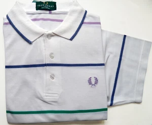 Fred Perry rayas blanco talla XL - Picture 1 of 3