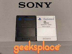 Sony PlayStation 2 8MB Memory Card Genuine Black/Silver/Red/Blue - Picture 1 of 6