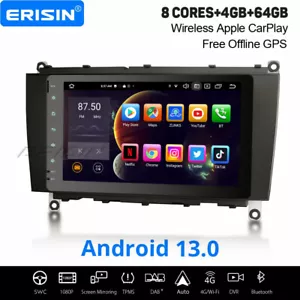 Autoradio 8 Core Android 13 DAB+ CarPlay WiFi Navi Mercedes Classe CLK W209 C209 - Foto 1 di 22