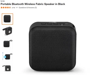 iLive Portable Bluetooth Wireless Fabric Speaker in Black - Picture 1 of 1