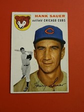 ⚾️ 1954 TOPPS #4 HANK SAUER CHICAGO CUBS