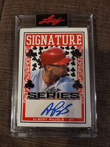 Albert Pujols 1/1 Autograph - Leaf Signature Series Baseball Card 