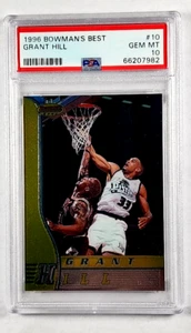 1996-97 Bowman's Best #10 Grant Hill HOF PSA 10 Detroit Pistons Gem Mint POP 11 - Picture 1 of 3