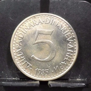 CIRCULATED 1985 5 DINARA YUGOSLAVIA COIN (112617)1,,,..FREE SHIPPING!!!!! - Picture 1 of 3