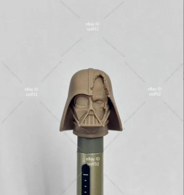 1:6 Male Head Sculpt Darth Vader Battle Damage Helmet Fit 12'' Action Figure - Image 1 of 4