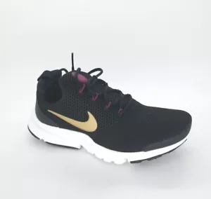 466 Nike Kinder Presto Fly (GS) Turnschuhe schwarz/metallic gold-beere Größe 4Y US - Bild 1 von 9