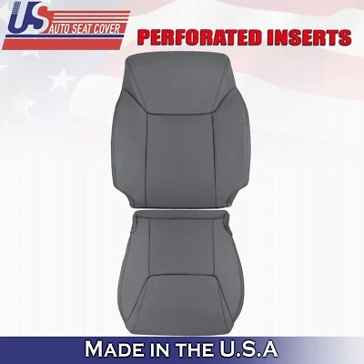 Para Lexus LX570 2008 a 2011 parte superior e inferior del conductor cuero con cubiertas Perf gris oscuro Foto 1 de 4