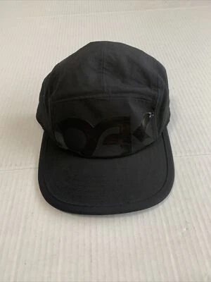 OAKLEY Skull Military Hat Cap Black Strap All Black OAK Spell Out Air Flow - Image 1 of 4