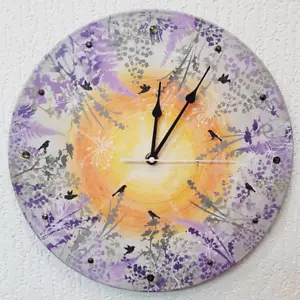 Wall Clock 11.8"/ Vinyl Clock /Handmade/OOAK/Wall Art/ Hand crafted gift - Picture 1 of 10